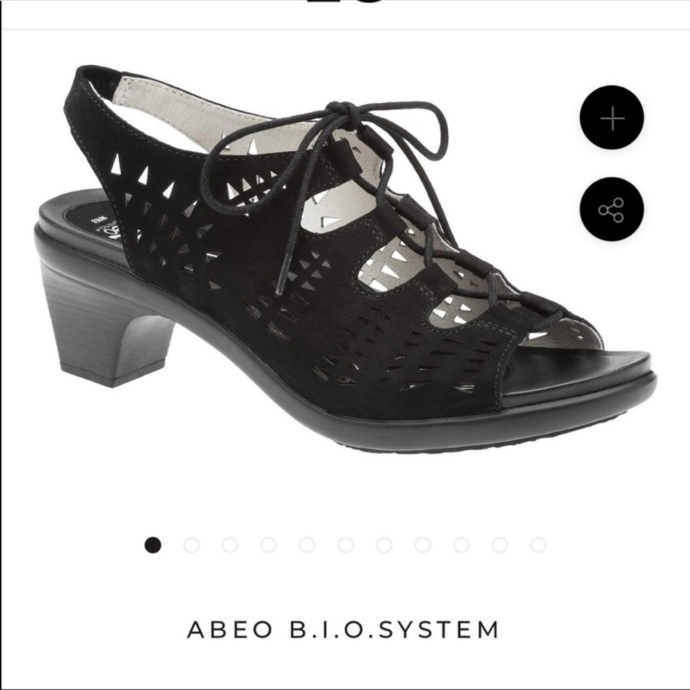 Abeo B.I.O System Goldie Lace Up Sandal in Black Size 9 narrow